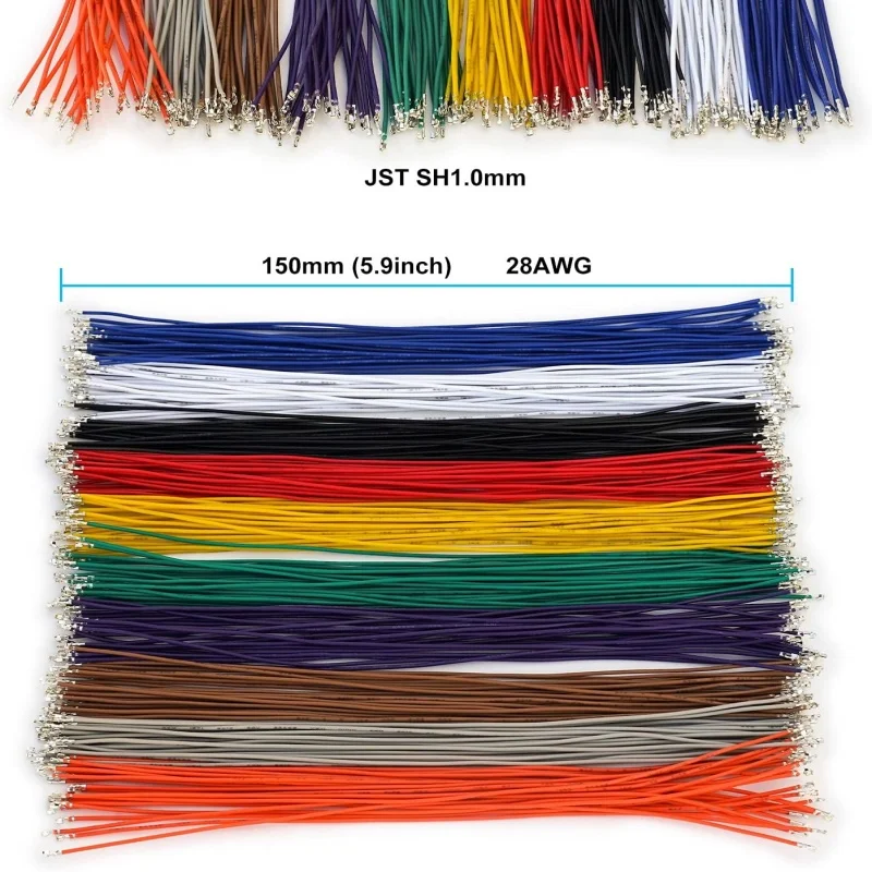 SH1.0MM connector socket kit box 34567891012P pin outer rubber shell cable crimping female terminal wire