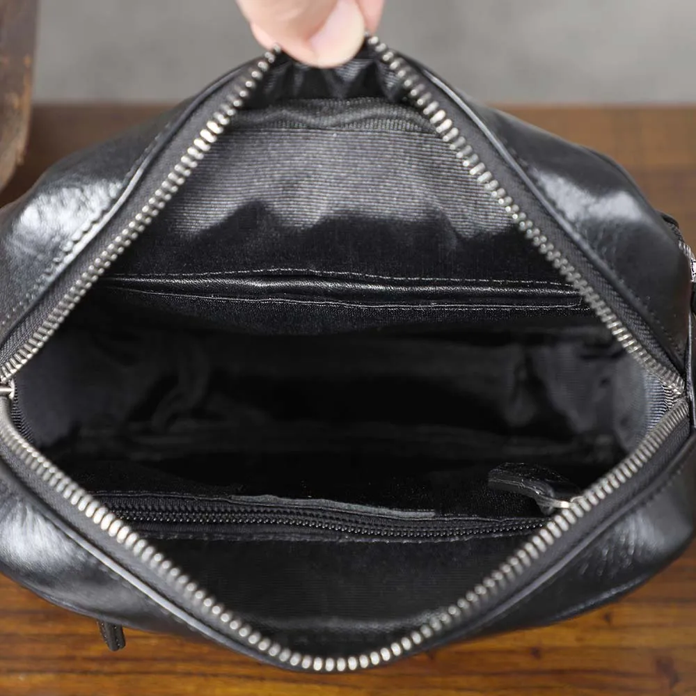 S.WORKER Vintage Vollnarbenleder Herren-Umhängetasche Echtleder Crossbody-Tasche Handgefertigte Leder-Messenger-Tasche für Männer – Detail 15