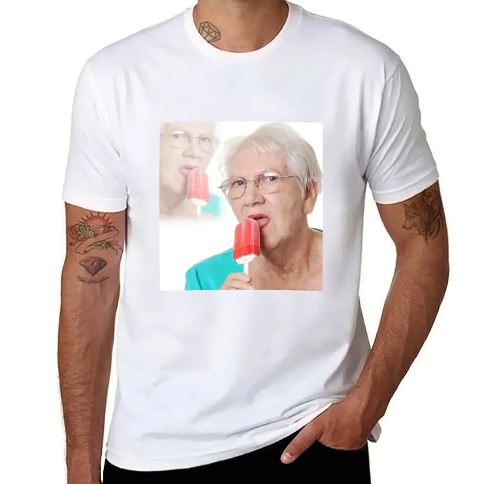 Grandma wants an ice cream lolly T-shirt Blouse customizeds Aesthetic clothing mens big and tall t shirts Short Sleeve manga