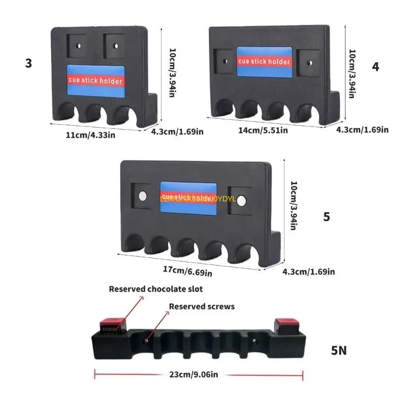 

270C Pool Cue Rest Against Table for Billiard Cue Holder Cue Rack 3/4/5 Holes Billiard Cue Holder Billiard Pool Holder