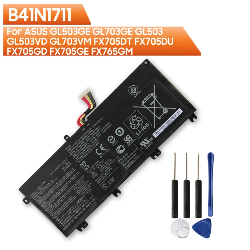 B41N1711 Replacement Battery For ASUS GL503GE GL703GE GL503 GL503VD GL703VM FX705DT FX705DU FX705GD FX705GE FX765GM