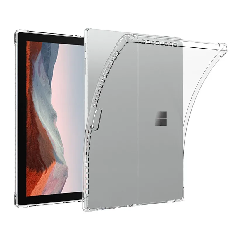 For Microsoft Surface Pro 7 Plus Case 12.3Inch TPU Transparent Protection Accessories for Surface Pro 4 5 6 7 Tablet Cover Funda