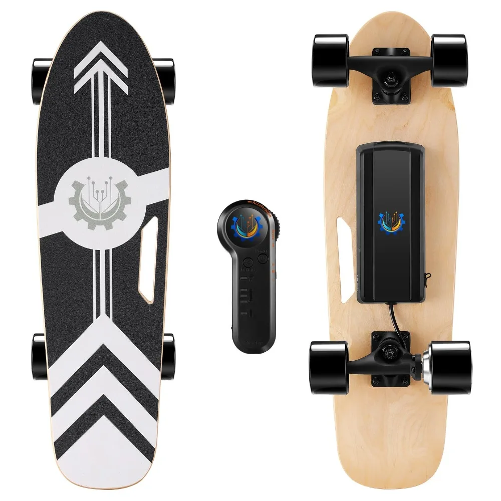 Skates de bordo elétrico para adultos e adolescentes, Longboard com controle remoto, 350W, 27,5 pol, 7 camadas, novo, 2024