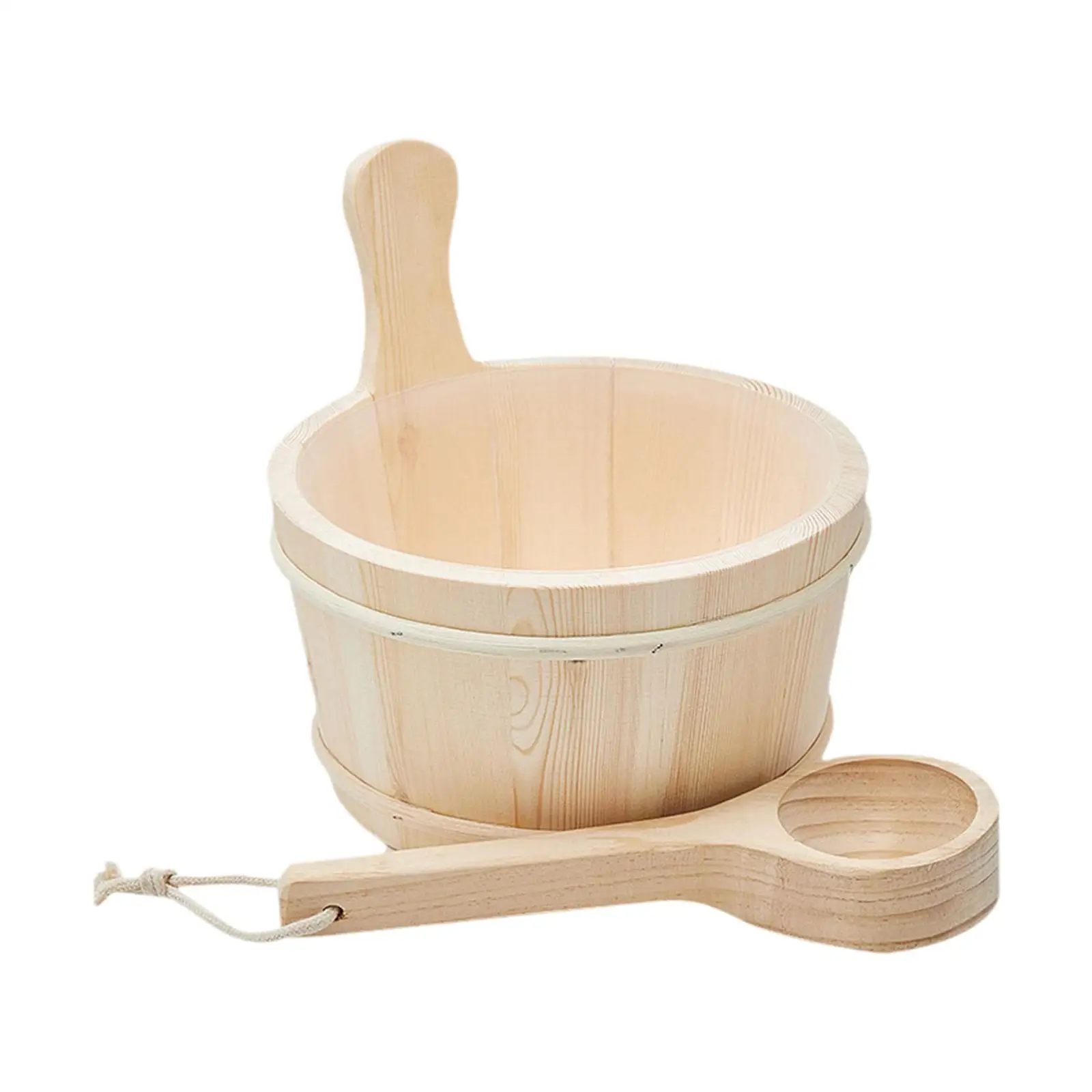 Sauna Bucket and Ladle Sauna Accessories Set for Houses Hotels Steam Sauna