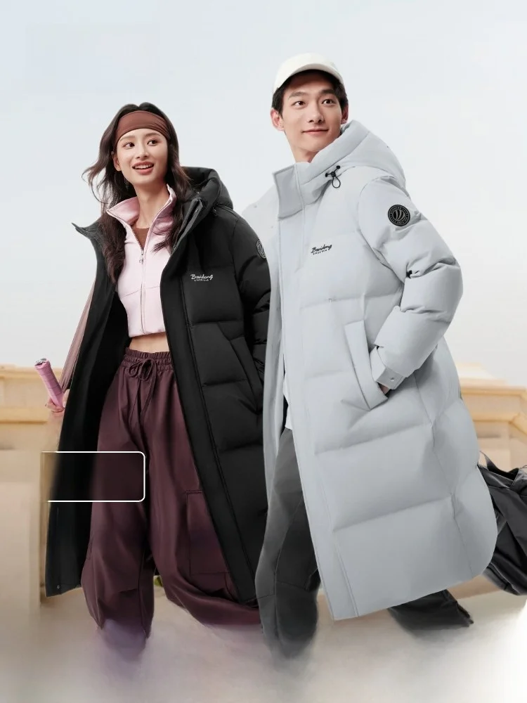 

Зимнее пуховое пальто Bosideng 2025: новая удлиненная модель выше колена, теплая, для пар