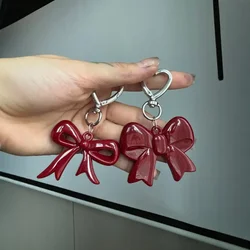 Korean version acrylic bow tie Keychains Advanced temperament Pendant Couple Best Friend Backpack Car Keychain for girl Gift