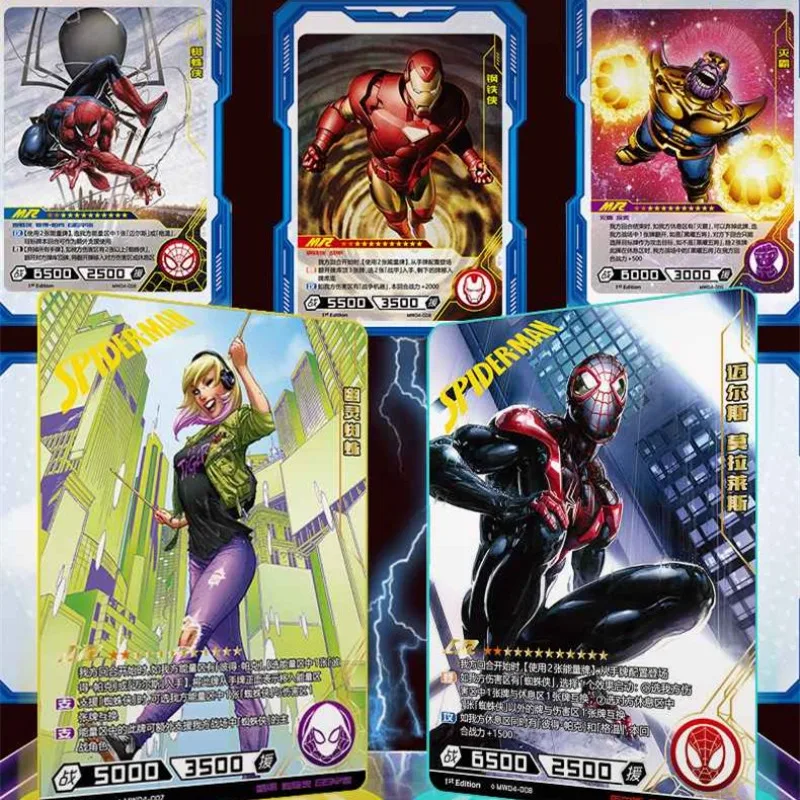 KAYOU بطاقة مارفل الأصلية المنتقمون أبطال مبارزة بطاقة النسخة التنافسية الرجل الحديدي ثور كابتن CR أمريكا مجموعة بطاقات اللعب