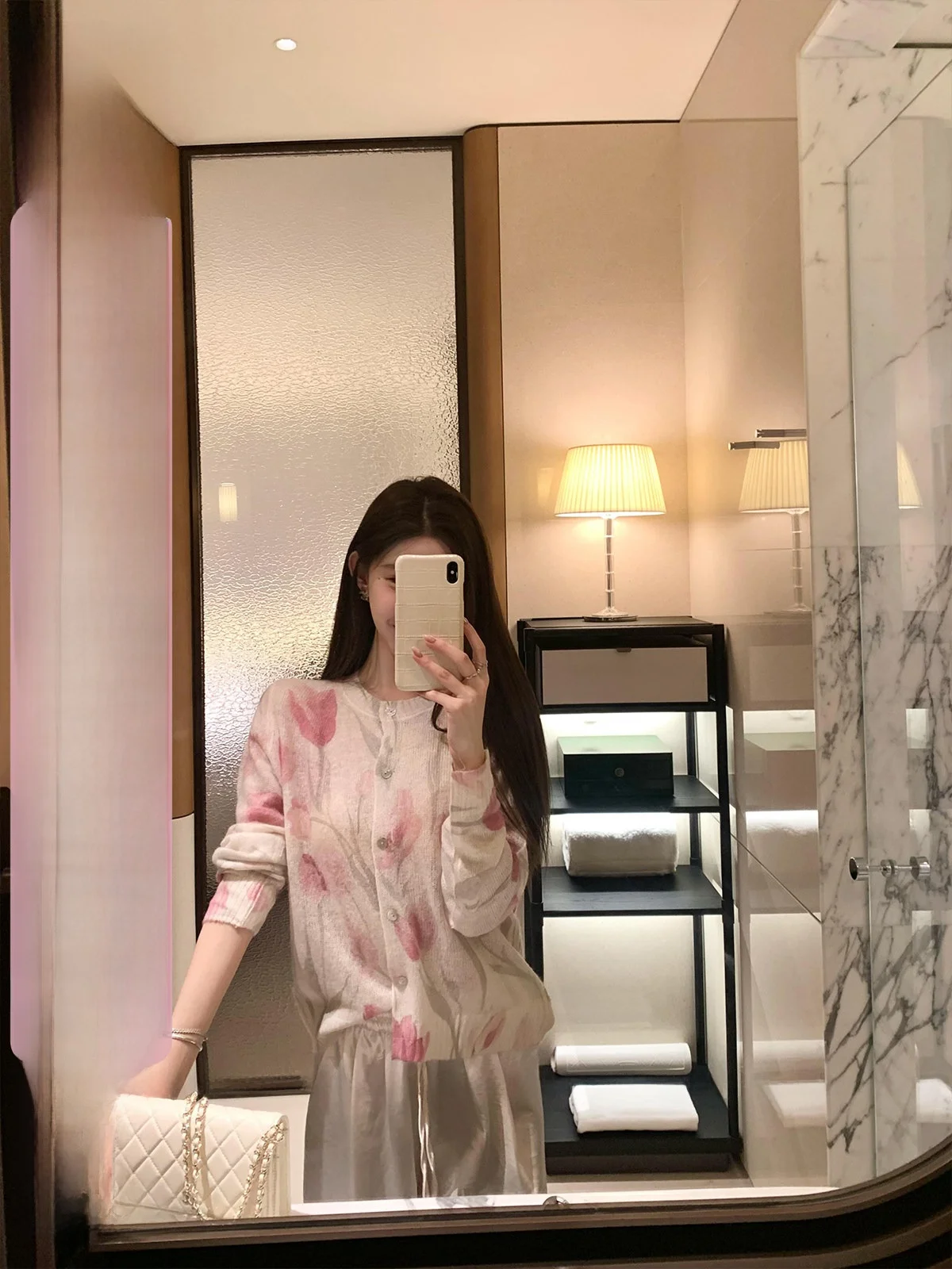 

Вязаный шерстяной кардиган YOLI Zhang Yuli, розово-белый, простой, с длинными рукавами, на каждый день, для молодых женщин