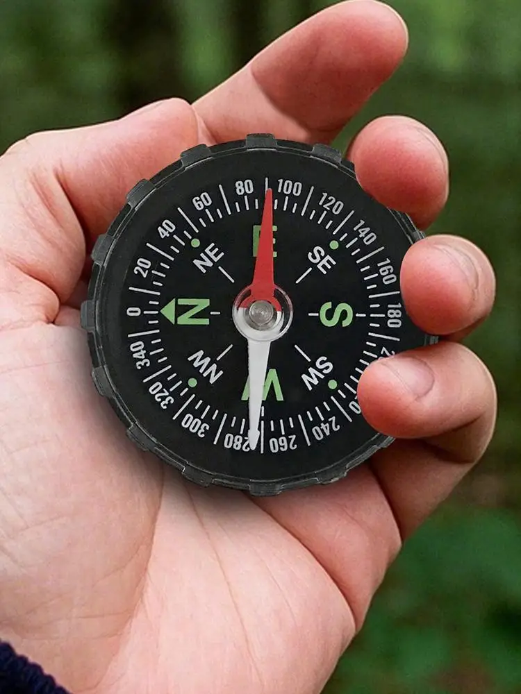 Tragbarer Kompass für Wandern und Backpacking, Outdoor-Navigation, Klettern, Camping, Überlebenswerkzeug, Campingzubehör