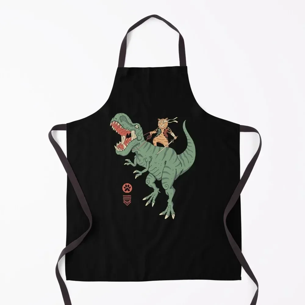 

T-Rex Catana Apron painting Kitchen Kawaii Accessories Woman Kitchens Apron