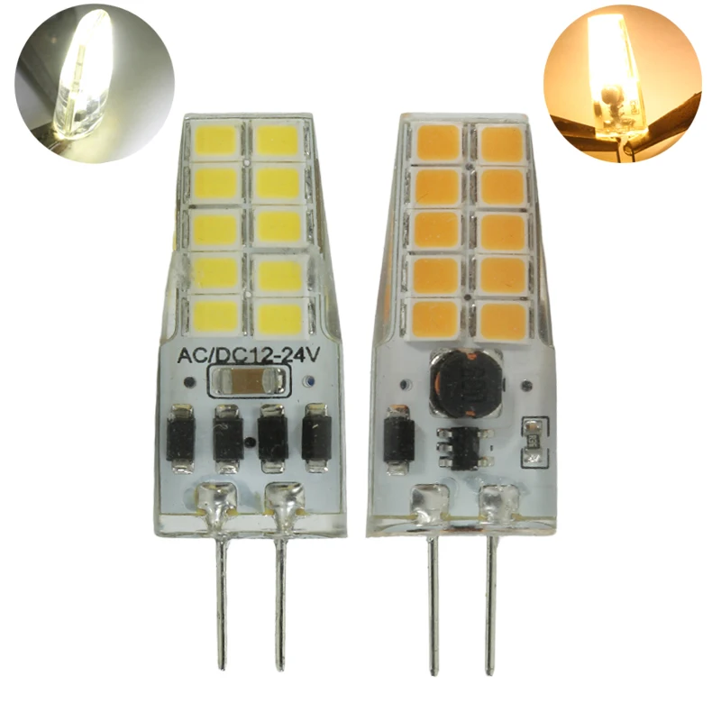 

2pcs Ampoule Led Bulb G4 12v 24v Dimmer Mini 4W Energy Saving Lamp Silicone Chandelier Light 12 24 Volt Indoor Home Spotlight