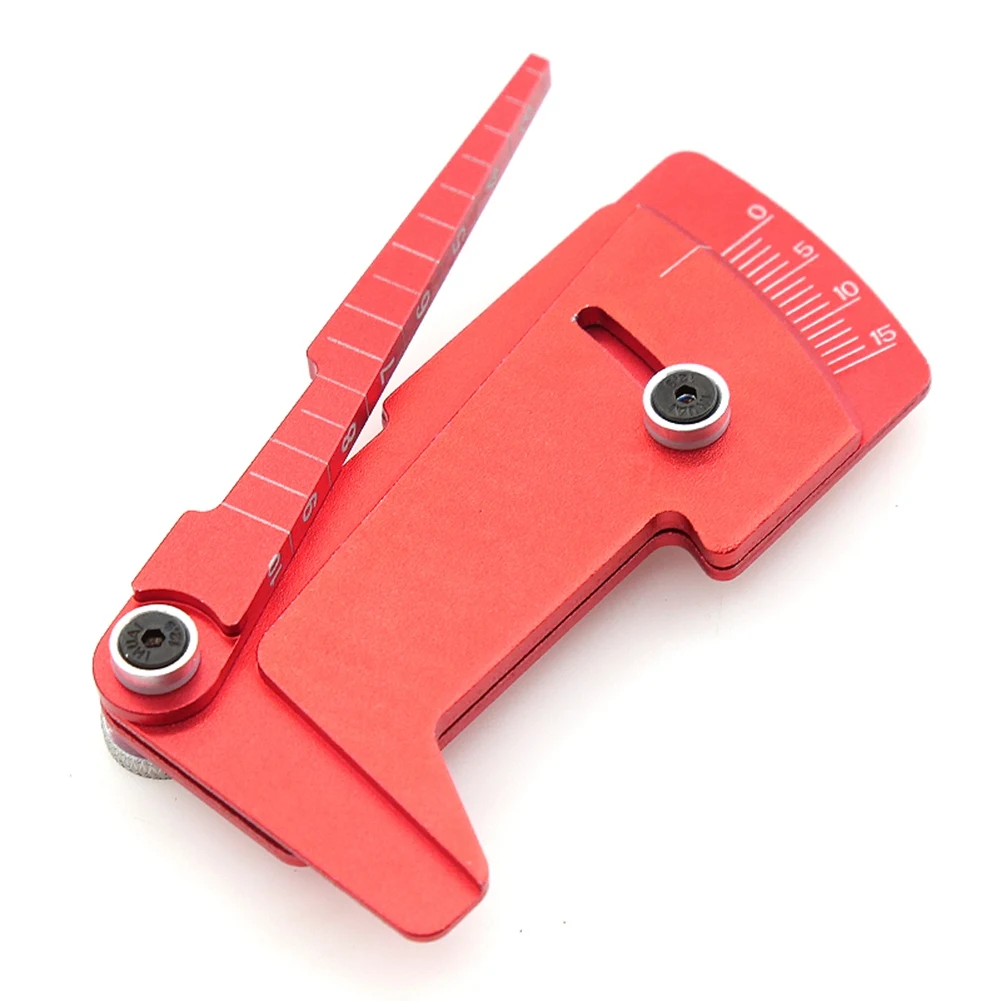 1 Pcs Metal Camber Gauge&Ride Height Gauge Tool/Ruler for Adjusting Height and Wheel Rim Camber RC Model Car HSP,Red