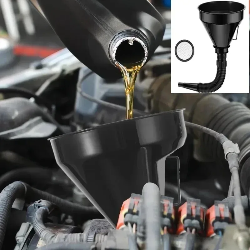 

Hot Universal Car Motorcycle Truck Engine Refueling Funnels with Filter Extension Pipe 3PCS