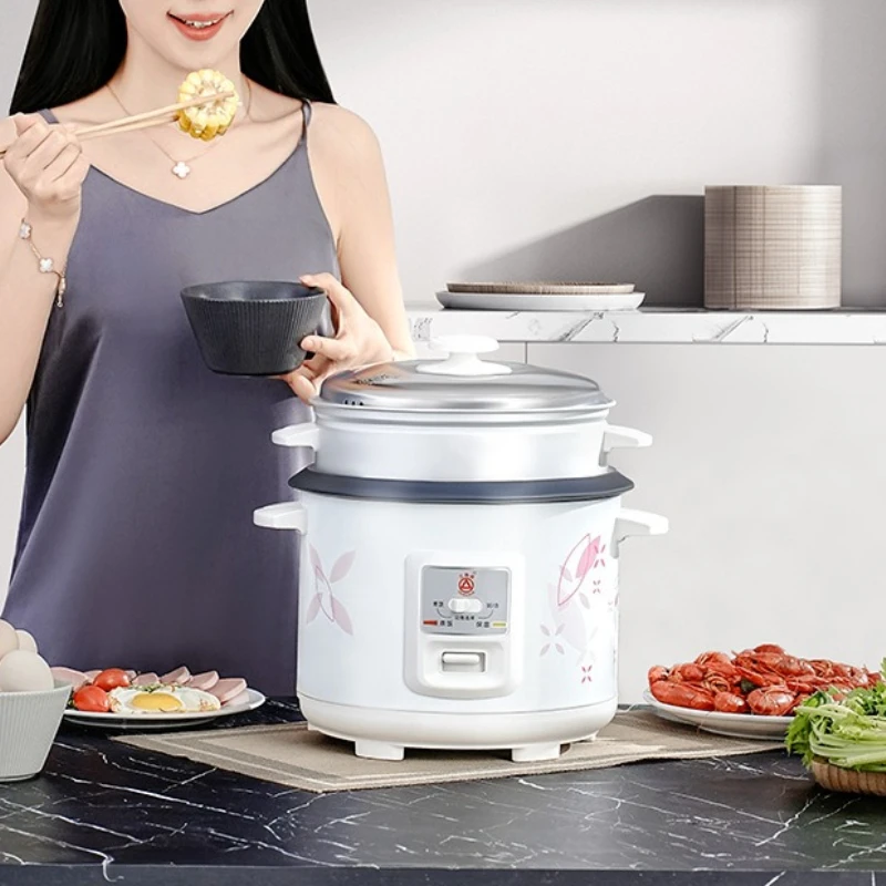 جهاز طبخ الأرز ذو العلامة التجارية المثلثة 3-4 أشخاص، وعاء سميك غير لاصق مع جهاز بخار - وعاء كهربائي كلاسيكي للعائلة، أجهزة منزلية متينة