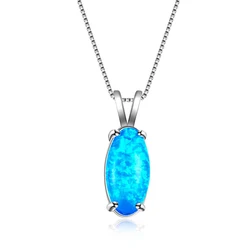 2025 Fashion Geometic Pendant Necklace for Women Engagement Wedding Jewelry Acceessories Gift Trendy Imitation Opal Necklace
