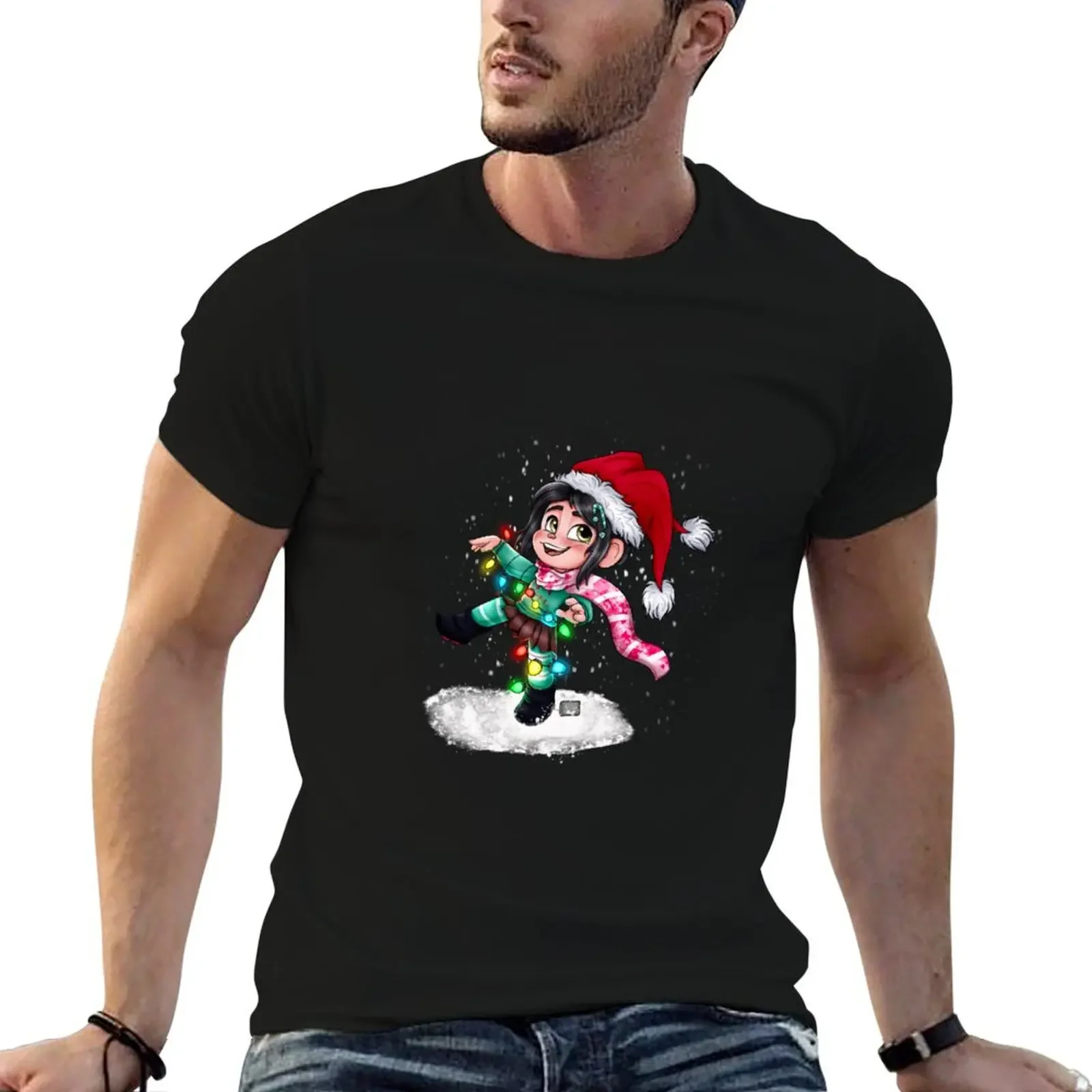 Vanellope - Christmas Spirit T-Shirt graphic shirts man clothes street wear anime stuff t shirts for men cotton