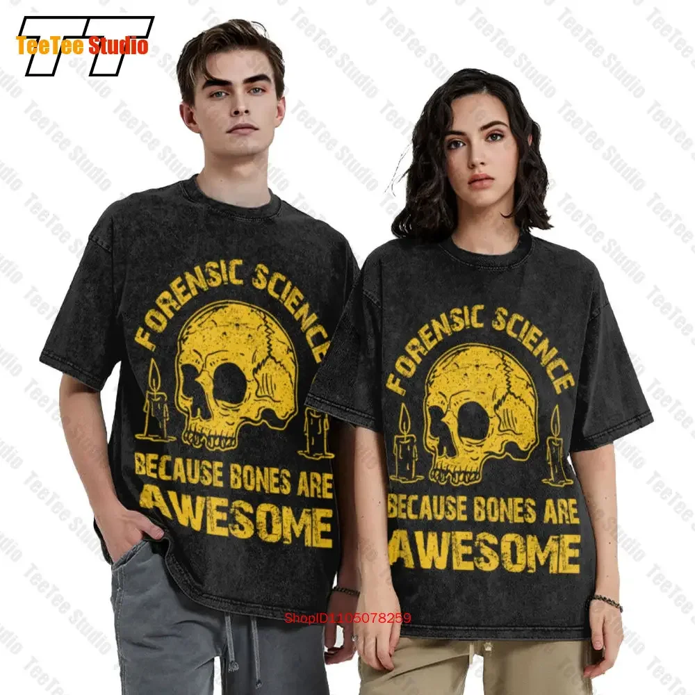 Forensic Science Bones Archaeologist Anthropology Vintage Oversized T-Shirt W9Z8