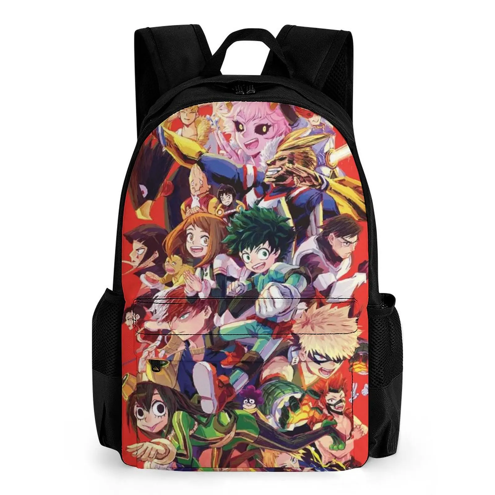 Mochila escolar personalizada con patrón de Hero Academy 3d, mochila de Anime de la temporada de regreso a la escuela, mochila de gran capacidad con bolsillos