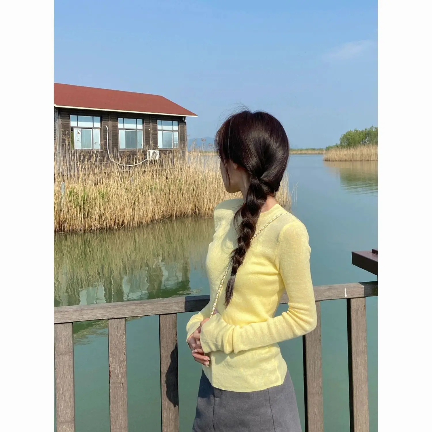 

Long Sleeve T-Shirts Womens Office Ruffled Cotton Tops Relaxed Fit Comfortable Breathable Autumn Elegant Workwear Feminine Daily