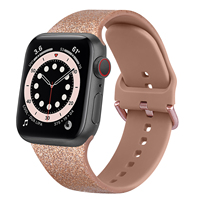 Bling TPU Strap For Apple Watch series 7 41mm 45mm Band Silicone Pure Color Watch band For iWatch 6 5 4 3 44mm 40mm 38mm 42mm