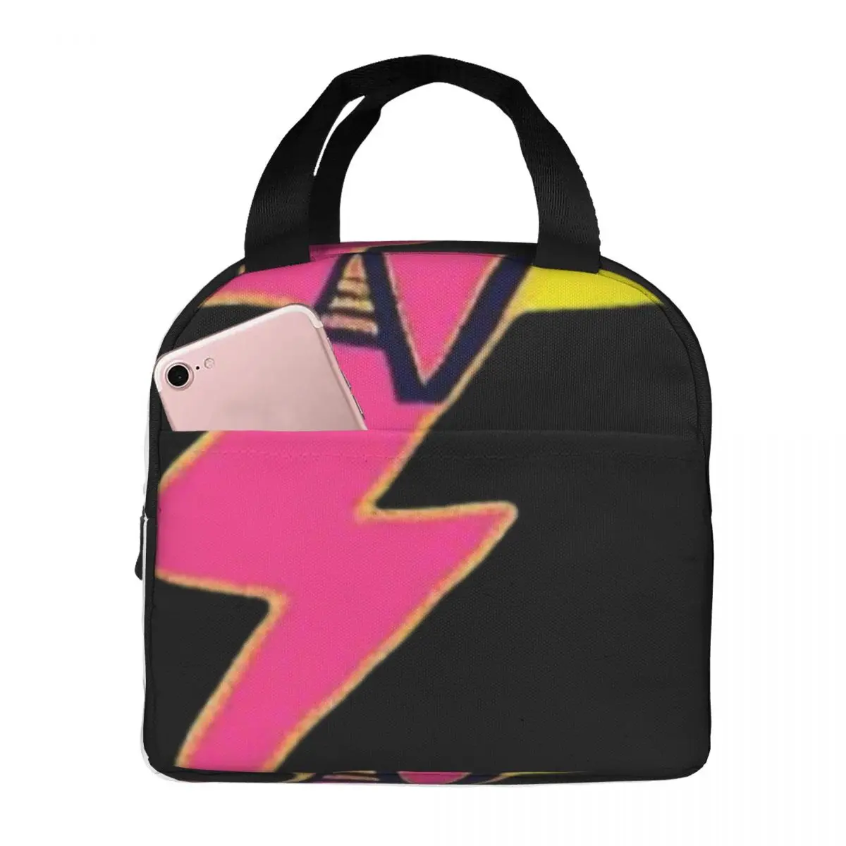 Aviator Cool Nation Multicolor Preppy Thunderbolt Lunch Bag isolamento Bento Pack foglio di alluminio sacchetto di riso pacchetto di pasti impacco di ghiaccio