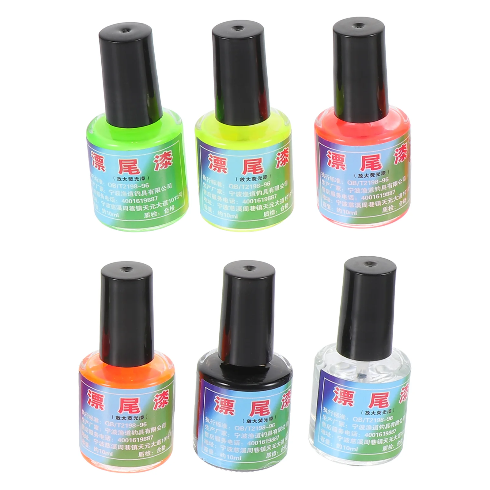 

6 Pcs Floating Paint Fishing Paints Kit Fluorescent Drift Camping Portable Glass Bleach Lures Set