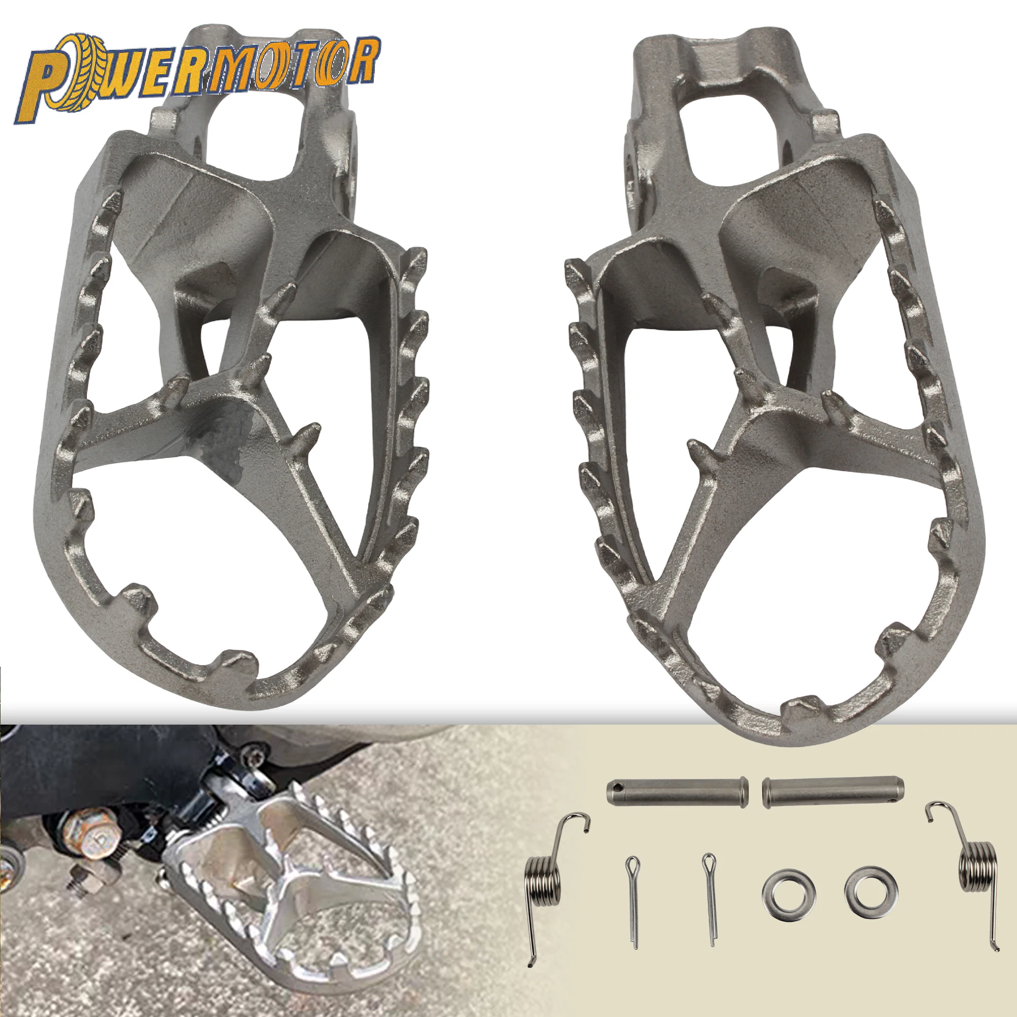 

Motocross Foot Pedals Peg Footrests For KTM Husqvarna Gas Gas Dirt Bike Stainless Steel Footpeg Rests Motorcycle Accessories