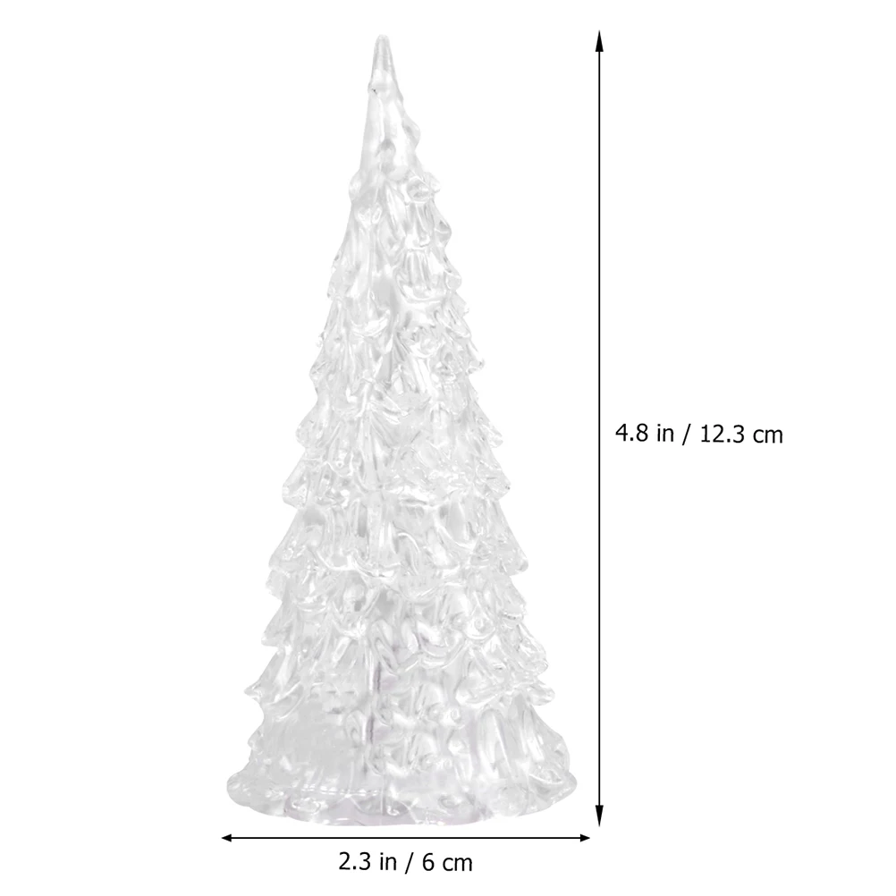 

6Pcs Desktop Miniature Tree Christmas Ornament Small Christmas Tree Decor with Night Light Festival Home Decor