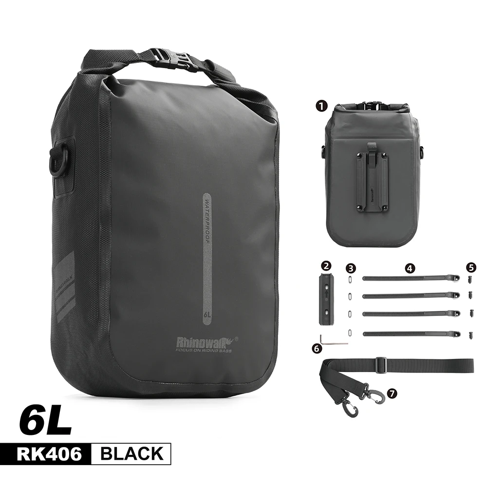 Rhinowalk Quick Release Bike Fork Bag 4-6L Waterproof