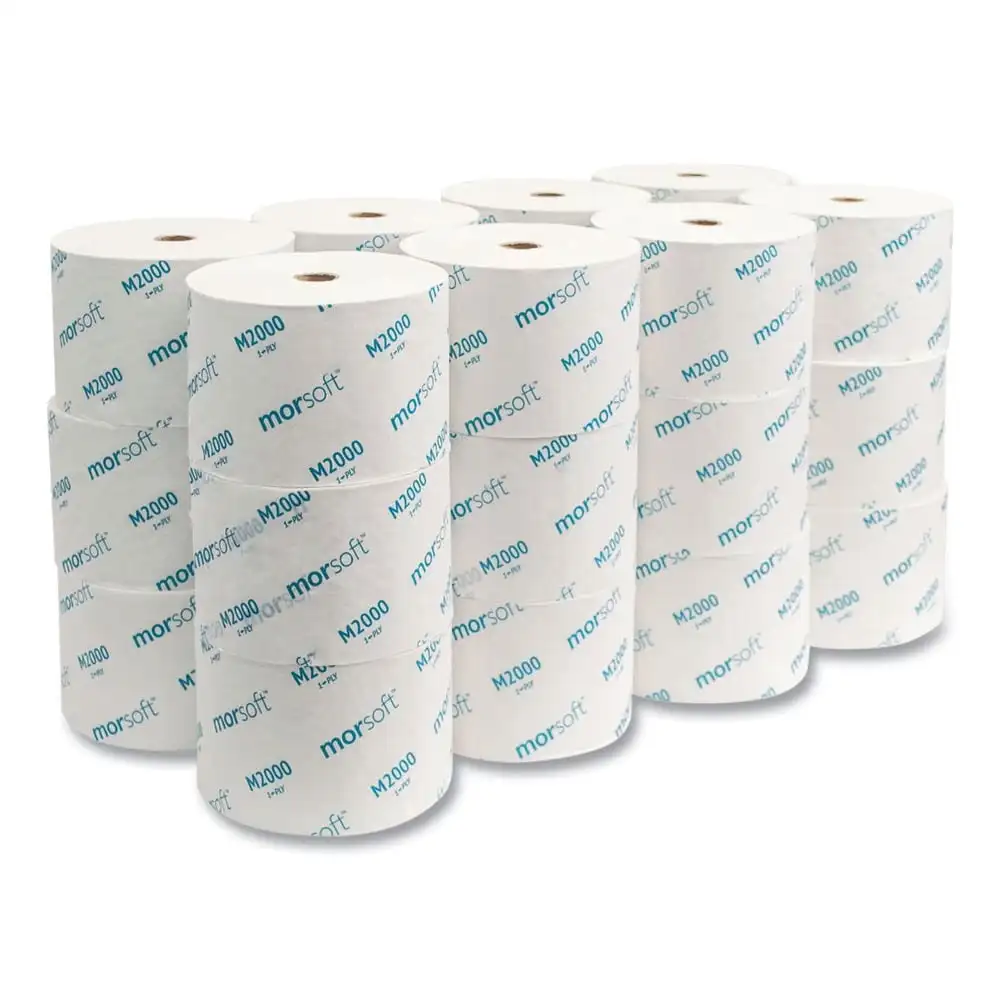 

Tissue Small Core Toilet Paper, Septic Safe, 1-Ply, White, 3.9 X 4, 2000 Sheets/Roll, 24 Rolls/Carton -Morm2000