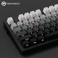 Teclas degradadas con estampado lateral, perfil OEM de doble disparo PBT para interruptores MX, teclado para juegos, teclas 130