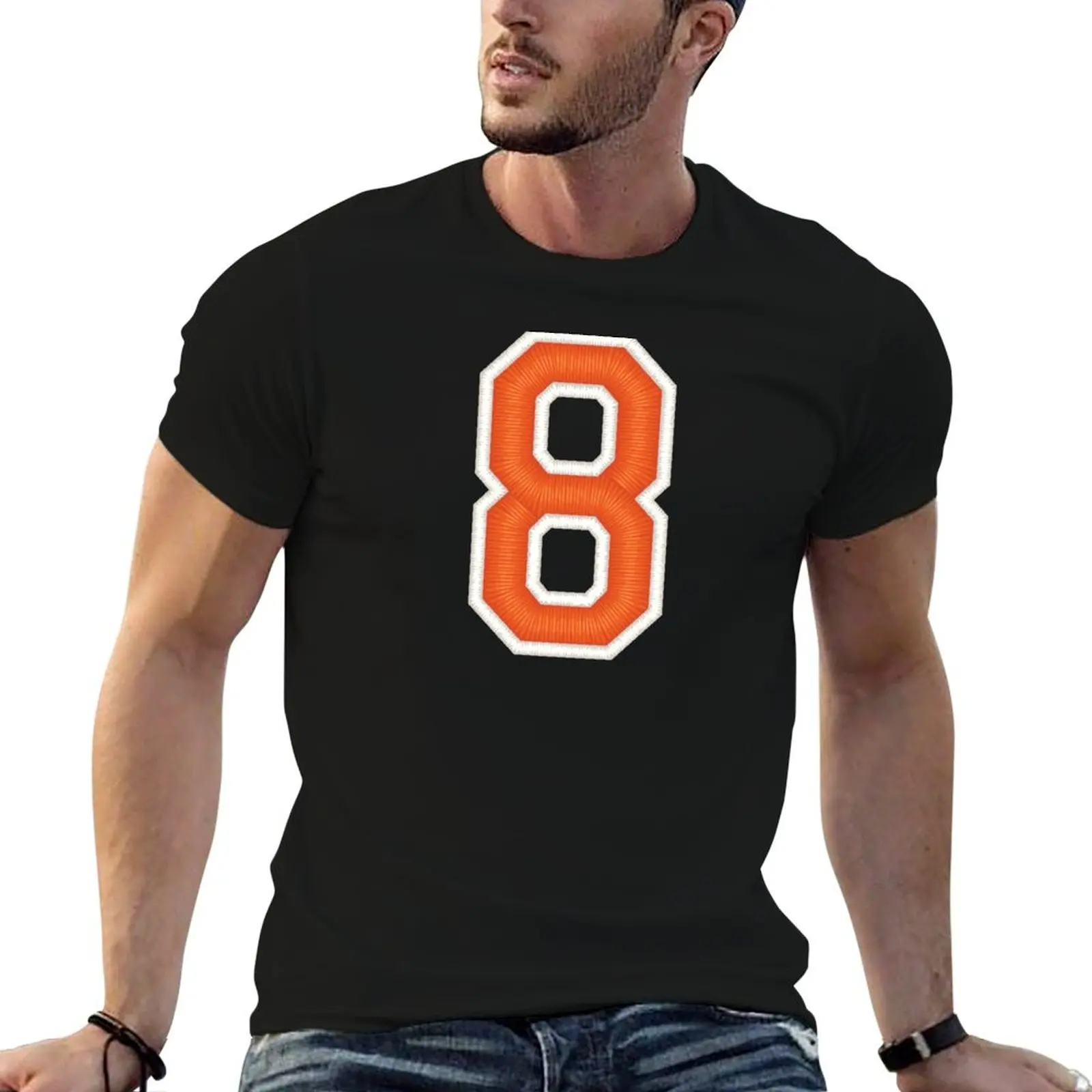

Sports Number 8 Jersey Eight Orange T-Shirt man t shirts for men casual t shirt man designer T-Shirt