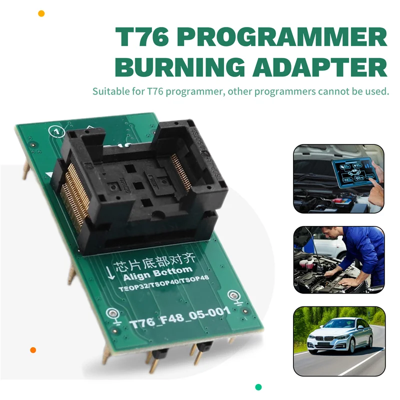Novo-para programador xgecu t76: tsop32/tsop40/tsop48 para dip48 zif adaptador soquete (T76_F48_05-001) assento