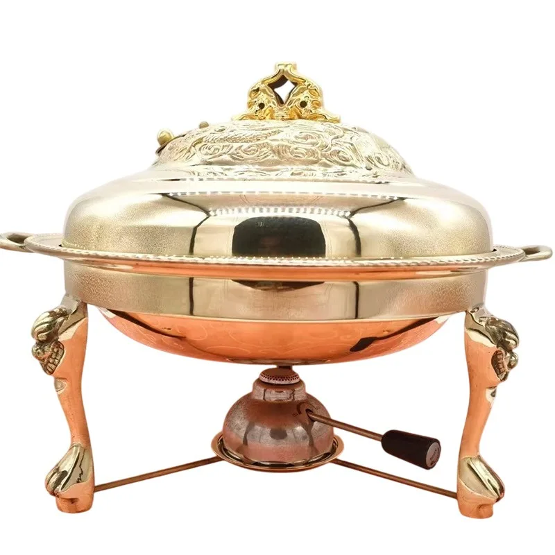 Copper stove hot dish hot pot, buffet stove, restaurant insulation pot