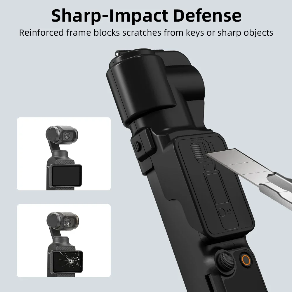 BRDRC couvercle de protection d'écran à cardan pour DJI Osmo Pocket 3, accessoires de caméra, capuchon d'objectif, étui rigide avec doublure souple