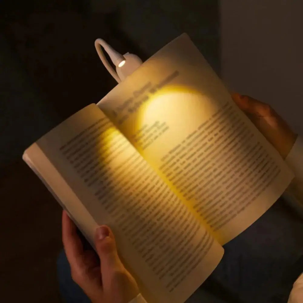

360° Flip USB Rechargeable Book Lamp Eye Protection Adjustable Brightness LED Book Lamp Clip On Design for 5V 400mAh