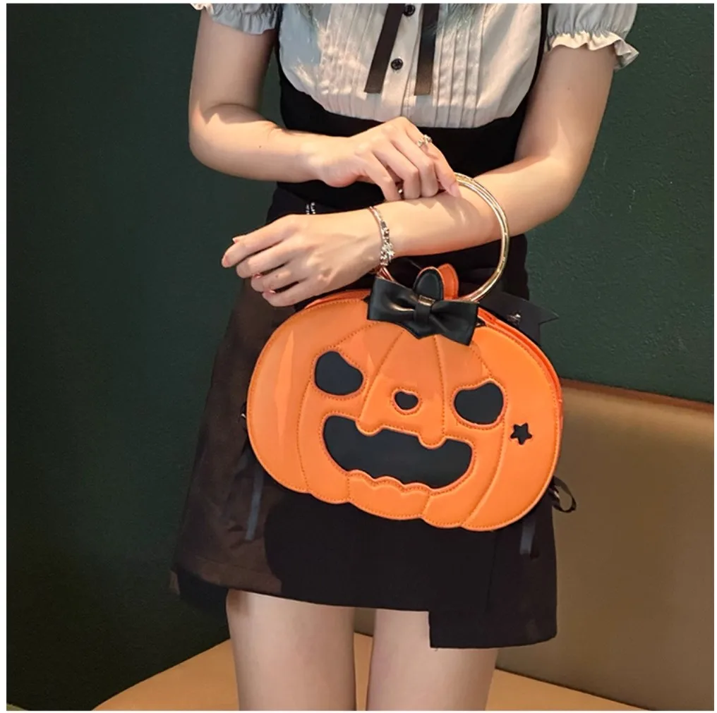 

Оригинальный дизайн, сумка для боли в форме тыквы, маленькие сумки через плечо с аппетитом на Хэллоуин, обе стороны, студенческие вечерние сумки через плечо