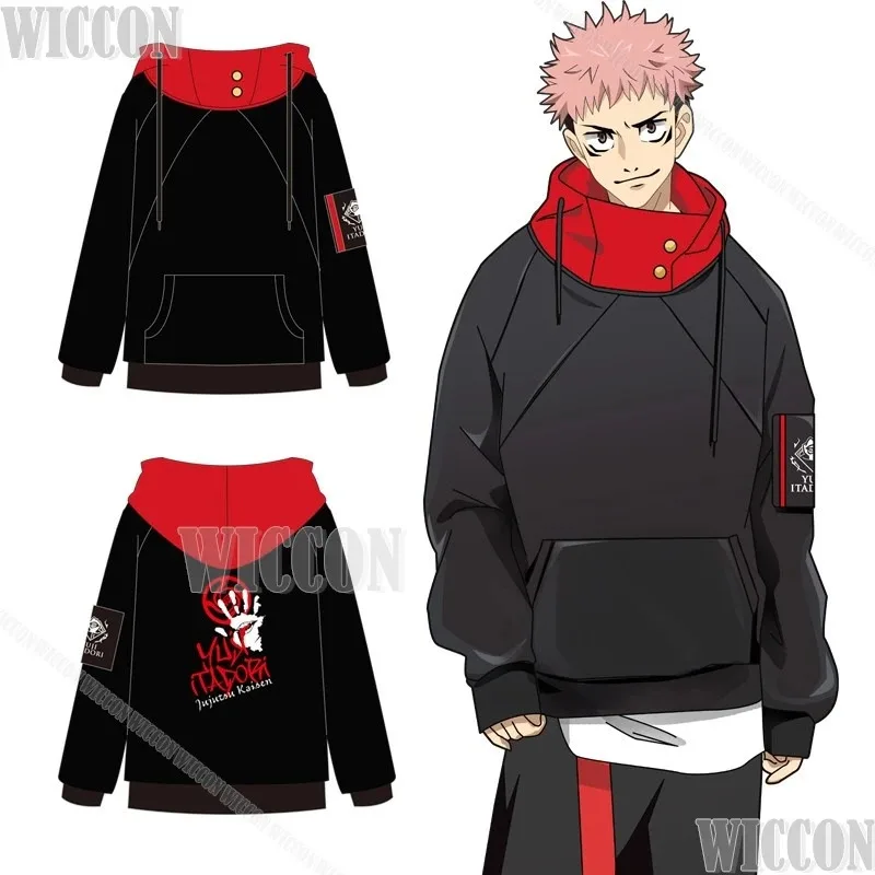 CyNovelty Anime Jujutsu 후드티 Itadori Yuji 코스프레 의상 레저 운동복 Satoru Gojo 카고 바지 맞춤형