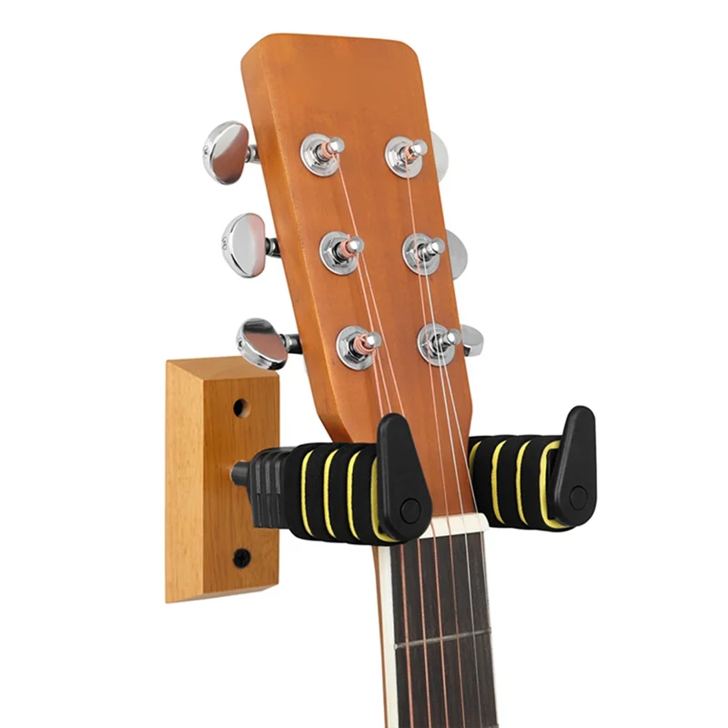 

Guitar Short Hook Ukulele Electric Wood Guitar Display Stand Black & Yellow Stripes