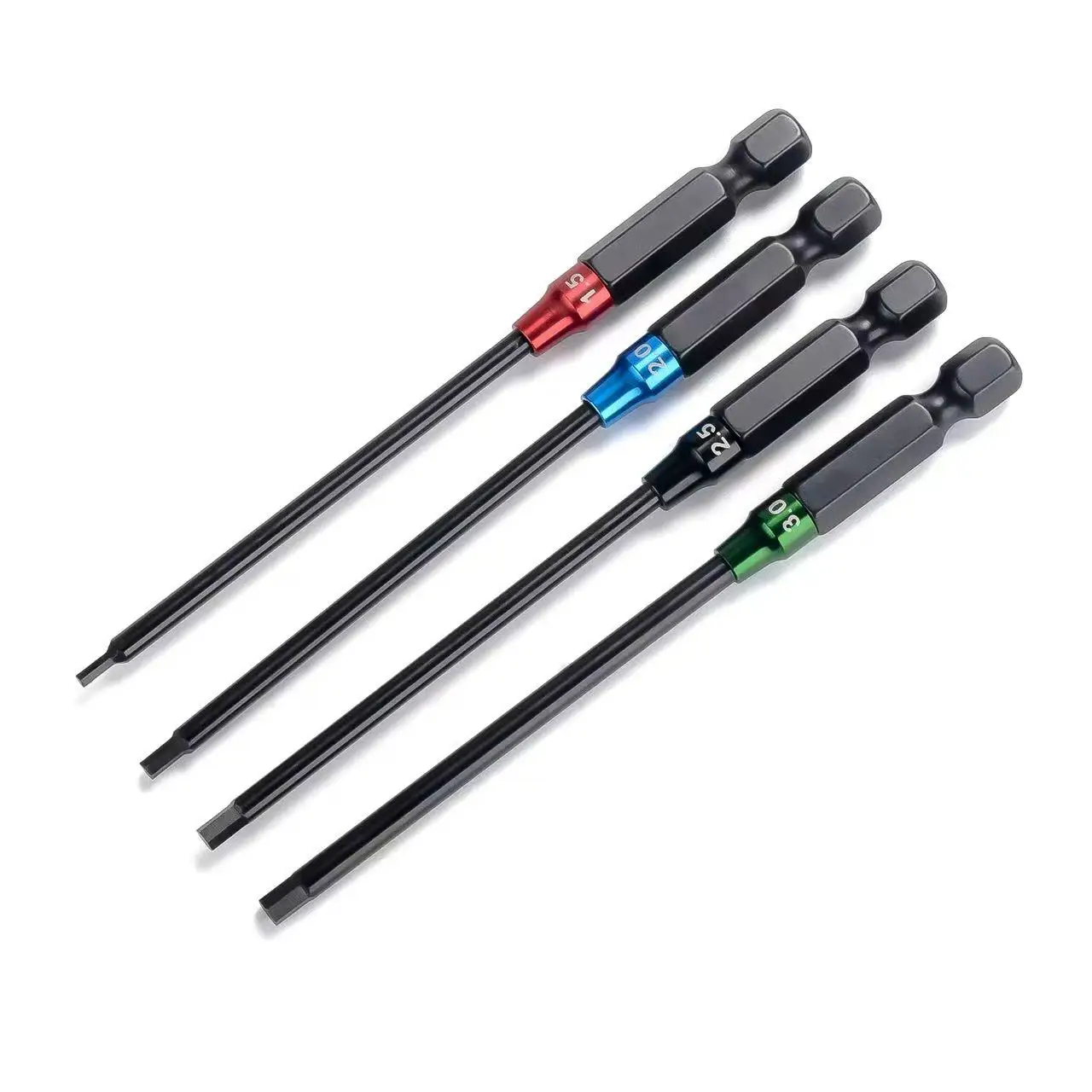 

PYFORE Metric Hex Screwdriver Bits 1.5/2.0/2.5/3.0mm, RC Model Hex Wrench Tools