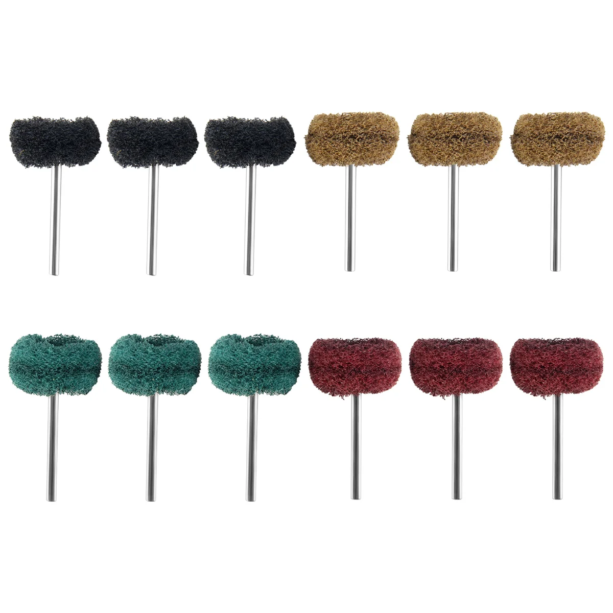 Trending Now 12 pcs Polishing Sanding Polish Wheel Buffer Abrasive Brush Head for Dremel Rotary