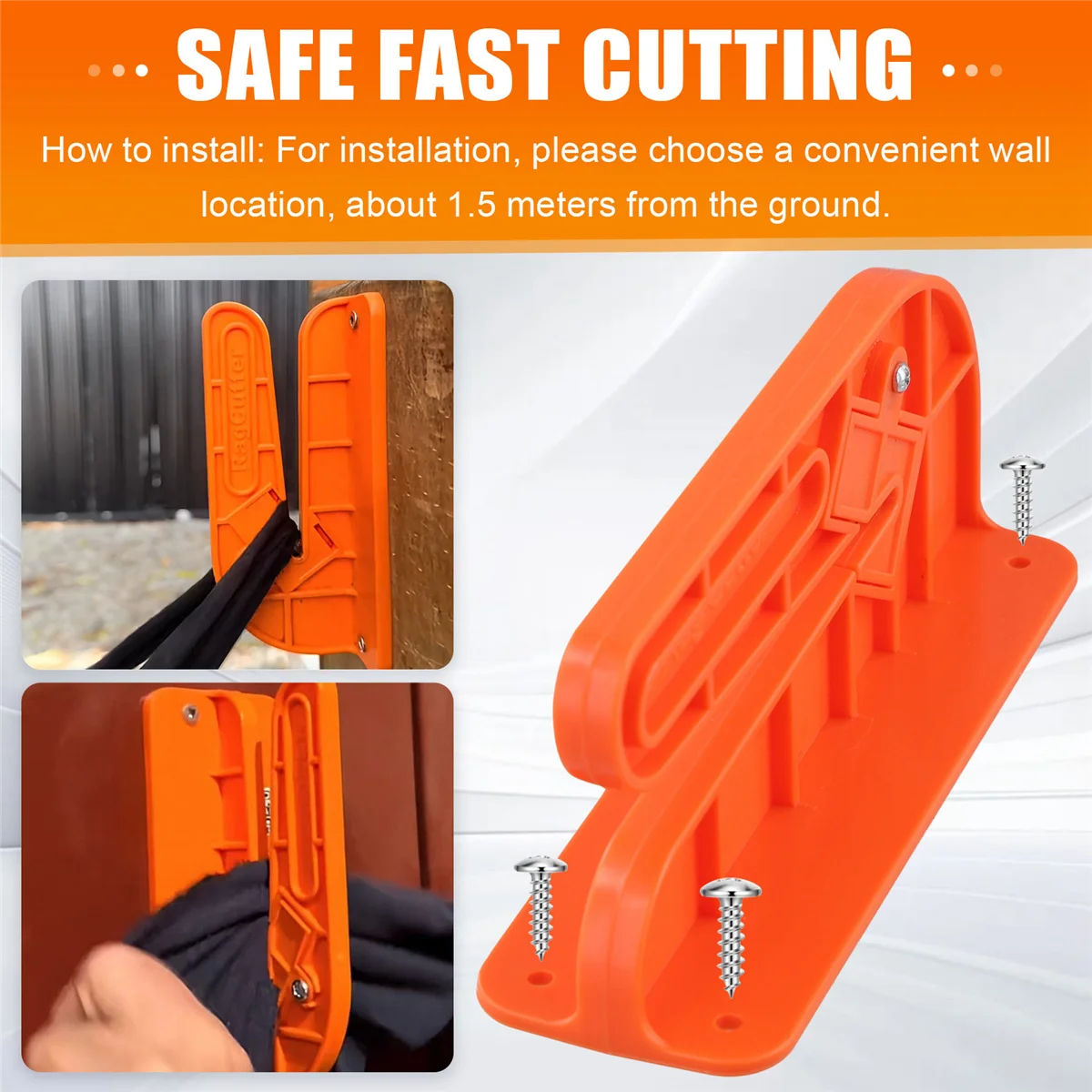 Activity Wall-Mounted Rag Cutter, Wall Mounted Cloth Shredder, Easily Cut Old Sheets, T-Shirts, Towels, Sheepskin Cloth