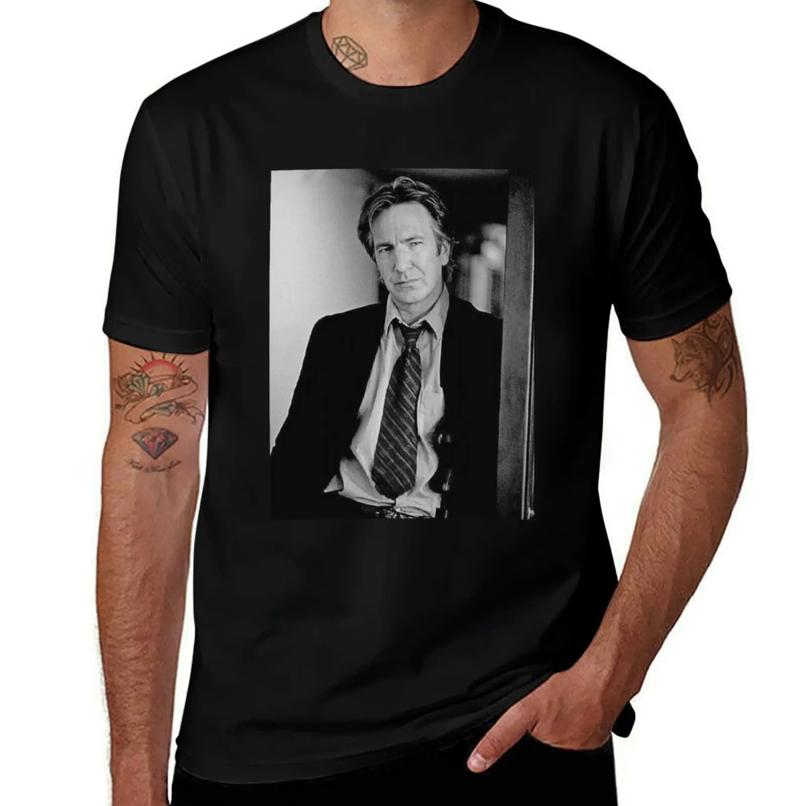 

Alan Rickman T-Shirt Basic Breathable Solid Color T-Shirt