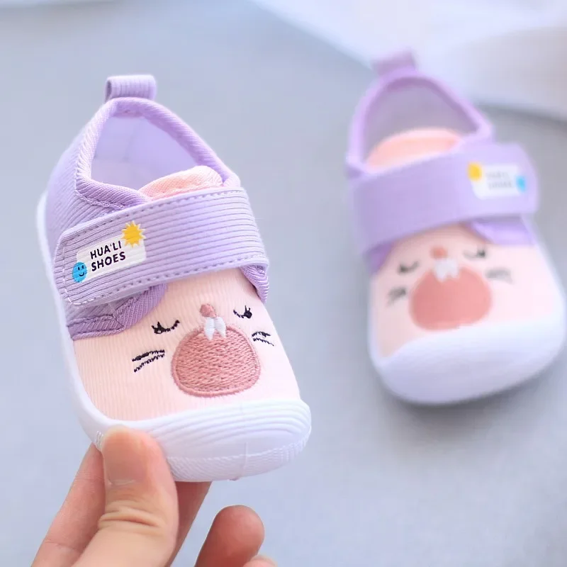 Soft Sole Squeaky Sneakers Boy Causal Loafers Toddler Girl Non-slip Shoes Infant Kids Baby Cartoon Anti Kicking Functional Shoe