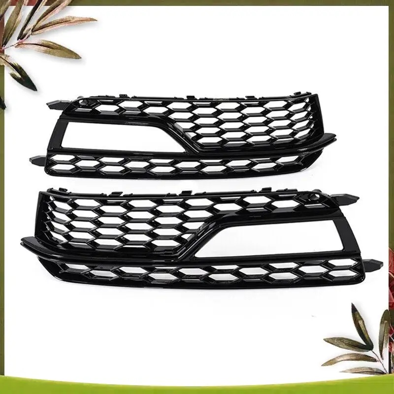 AB98-1 Para Przednich Samochodowych Osłon Siatek Lamp Przeciwmgielnych Grill Plaster Miodu Do S5 A5 S-Lines 2013-2016 8T0807681M Części