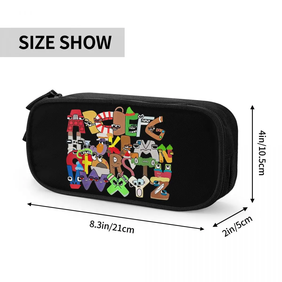 悪役クリスマスレター鉛筆ケースファッションA-Z ABCZボーイズイービルアルファベットロアペンホルダーバッグガールズボーイズオフィスペンシルボックス