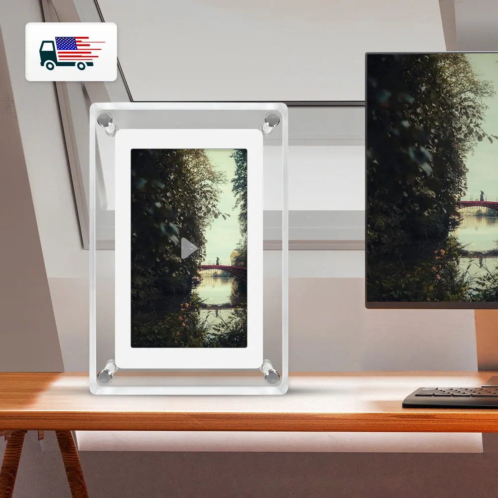 1080P Electronic Photo Frame Desktop Electronic Album IPS Photo/Video/Music/Calendar Backside Stand For Christmas