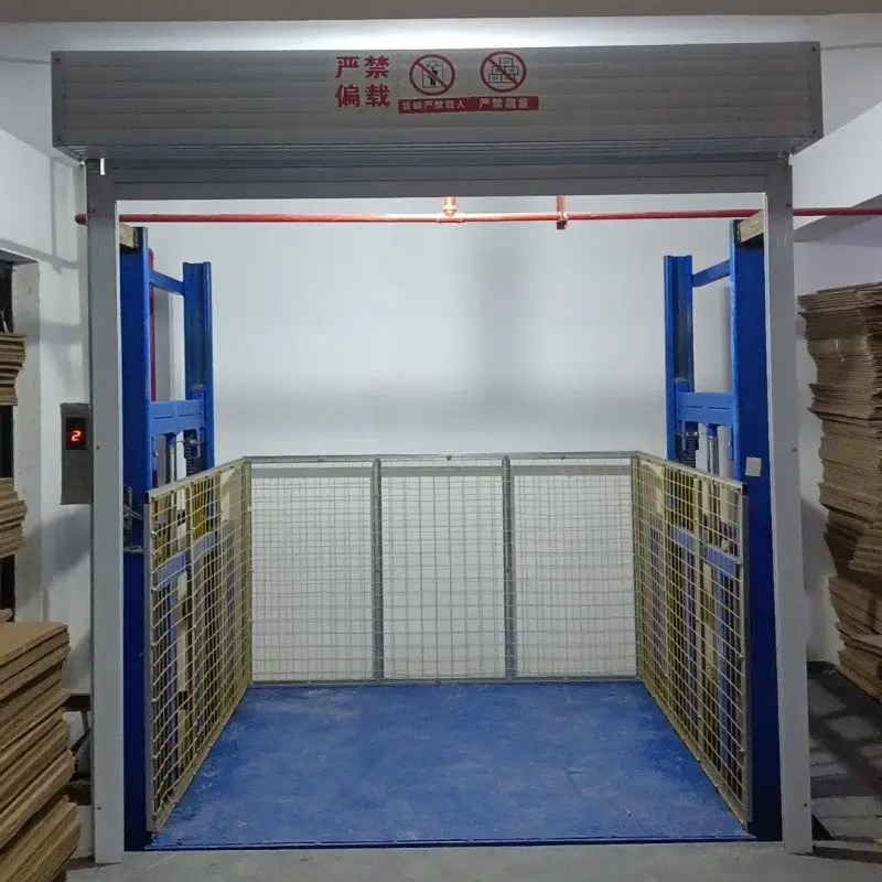 Customizable Freight Elevator Single Double Track Simple Lifting Freight Guide Rail Hydraulic Lifting Platform Lift Crane