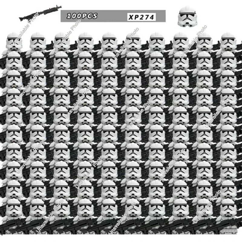 100Pcs Star Space Movie Figure 501st Clone Legion Wrecker Crosshair Hunter Tech Action Figure Building Blocks Kids Toys Gifts