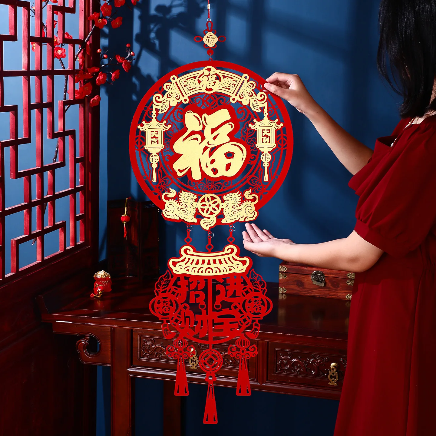 

Year of the Horse Fortune Hanging 2026 New New Year Chinese New Year Entry Door Living Room Ambience Scene Arrangement Festive